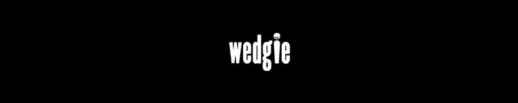 Wedgie Brand Logo on Black Background