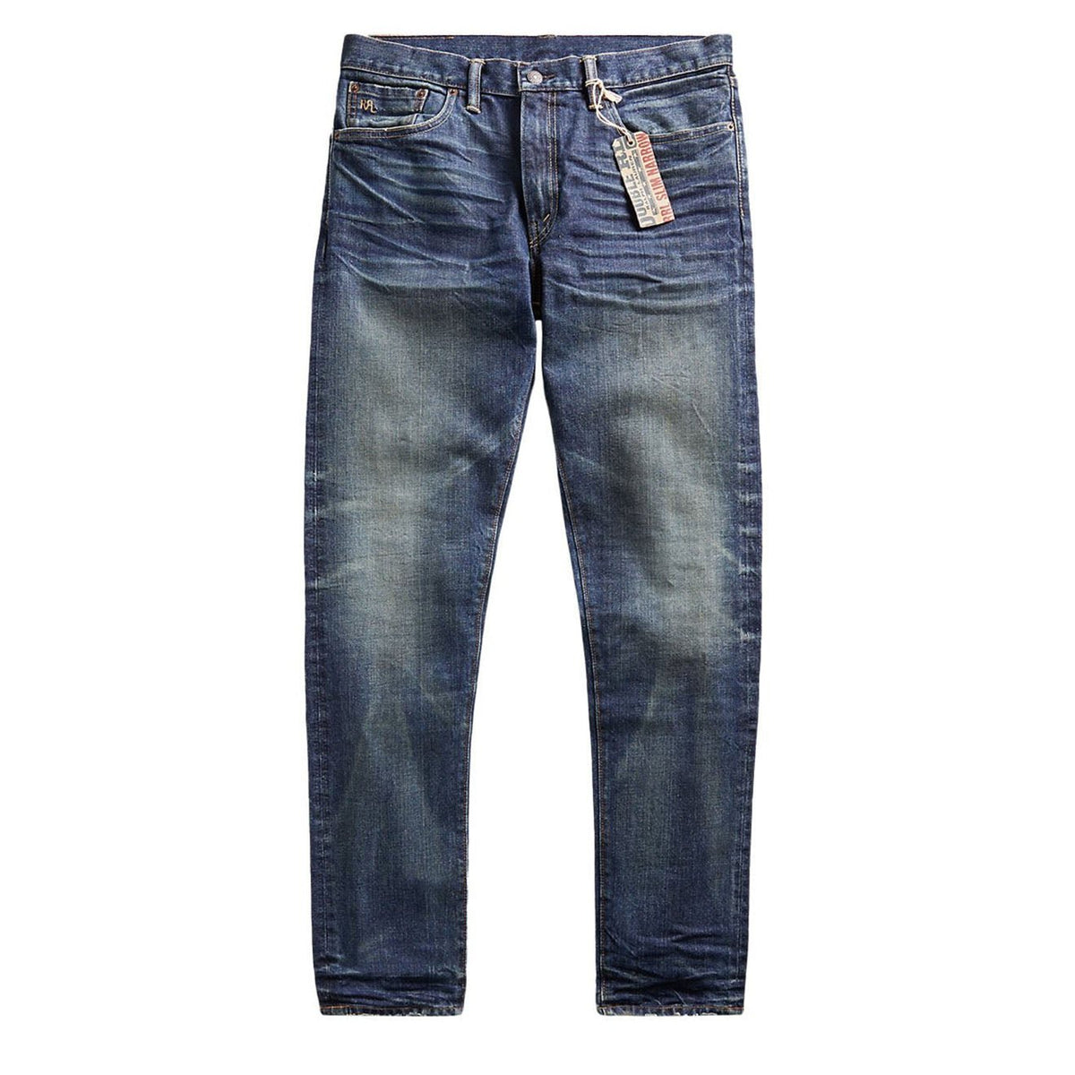 RRL by Ralph Lauren Slim Narrow Fit Stretch Denim Blue - The Sporting Lodge