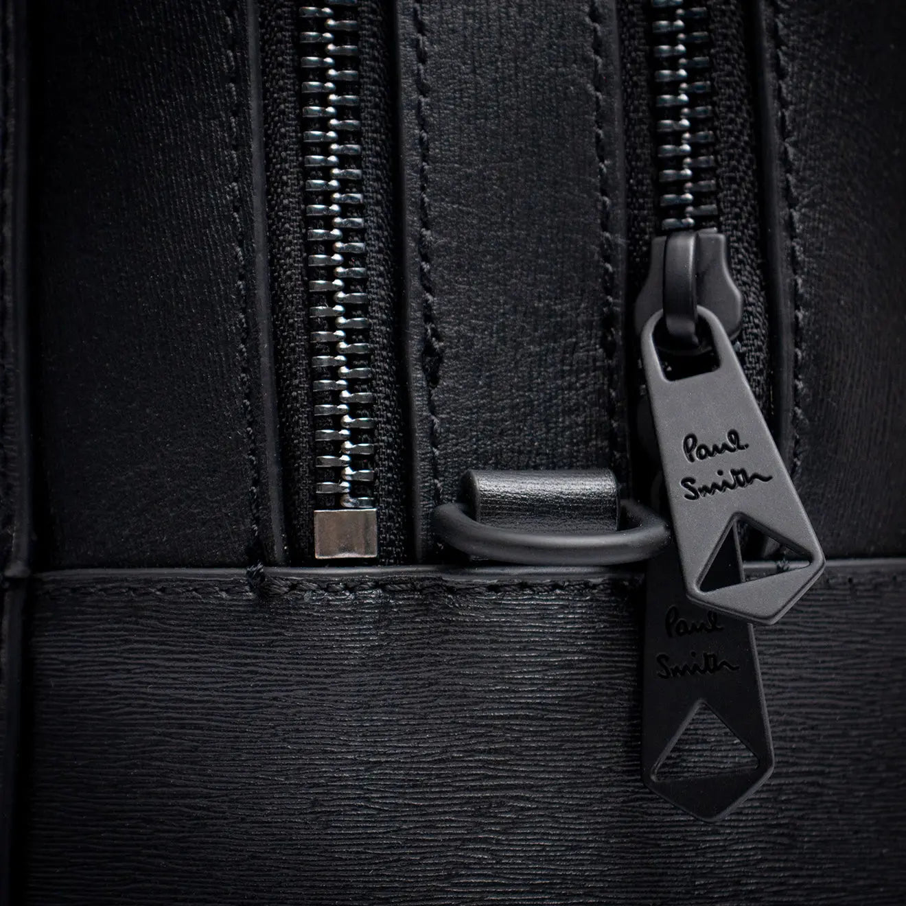 Paul Smith Leather Bag Double Zip Black - The Sporting Lodge