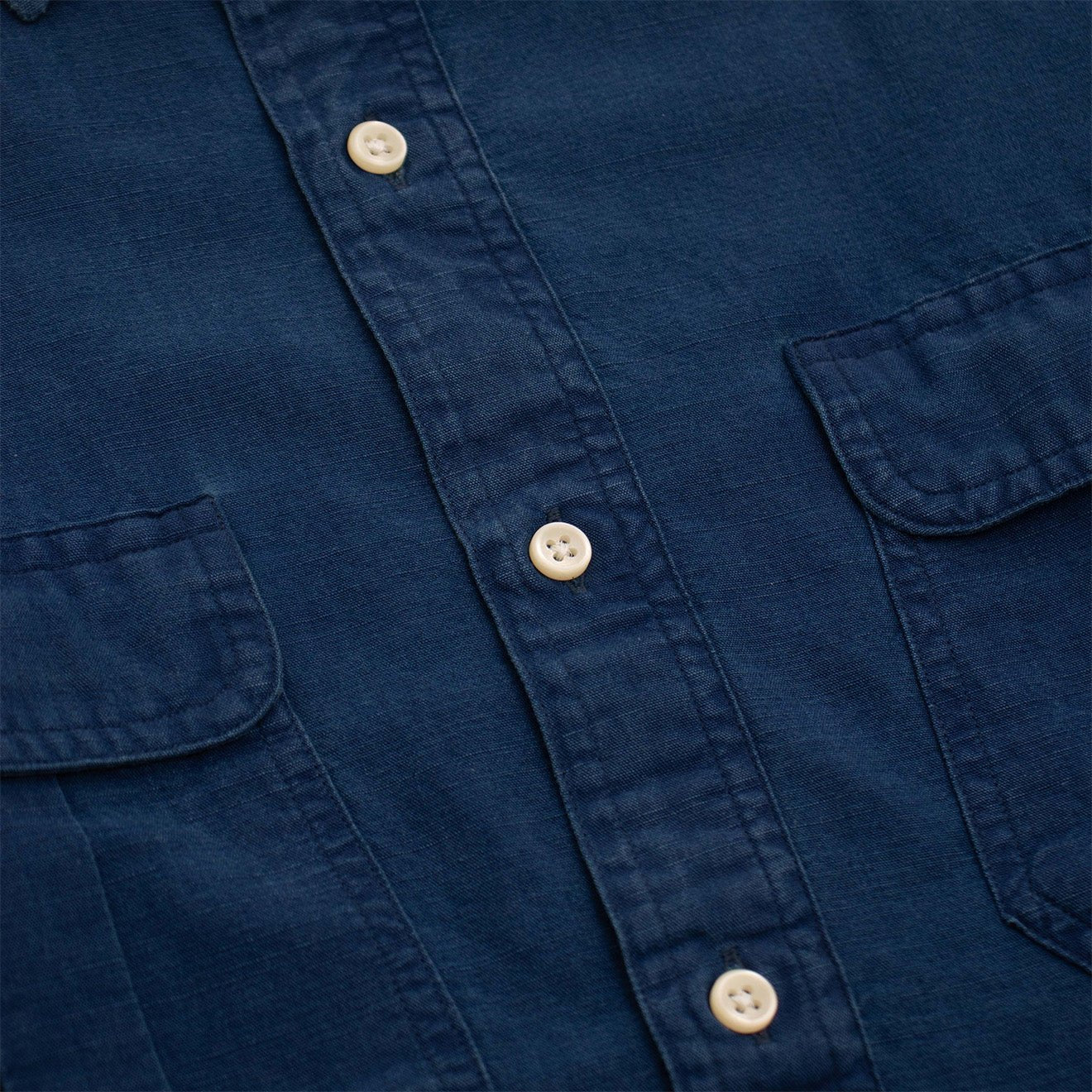 Polo Ralph Lauren Classic Fit Indigo Popover Workshirt Slub Indigo - The Sporting Lodge