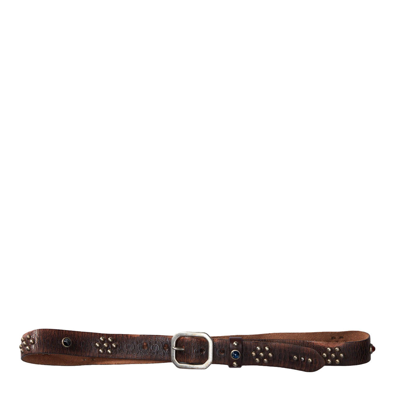 RRL by Ralph Lauren Studded Leather Belt Vintage Black - The Sporting Lodge