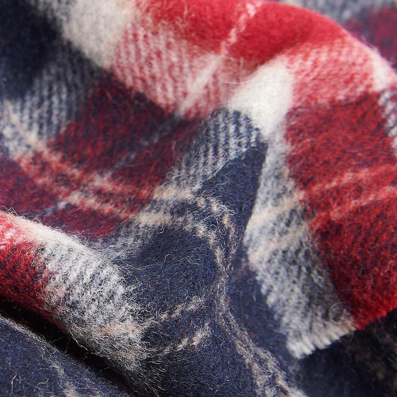 Barbour Tartan Lambswool Scarf Cranberry - The Sporting Lodge