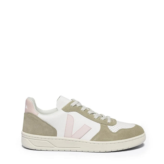 Veja Womens V-10 Chromefree Leather White Petale Sahara - The Sporting Lodge