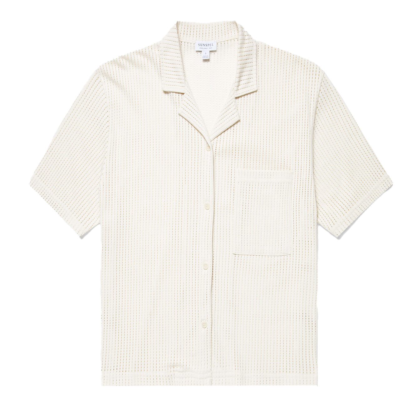 Sunspel Womens Lace Mesh Shirt Ecru - The Sporting Lodge