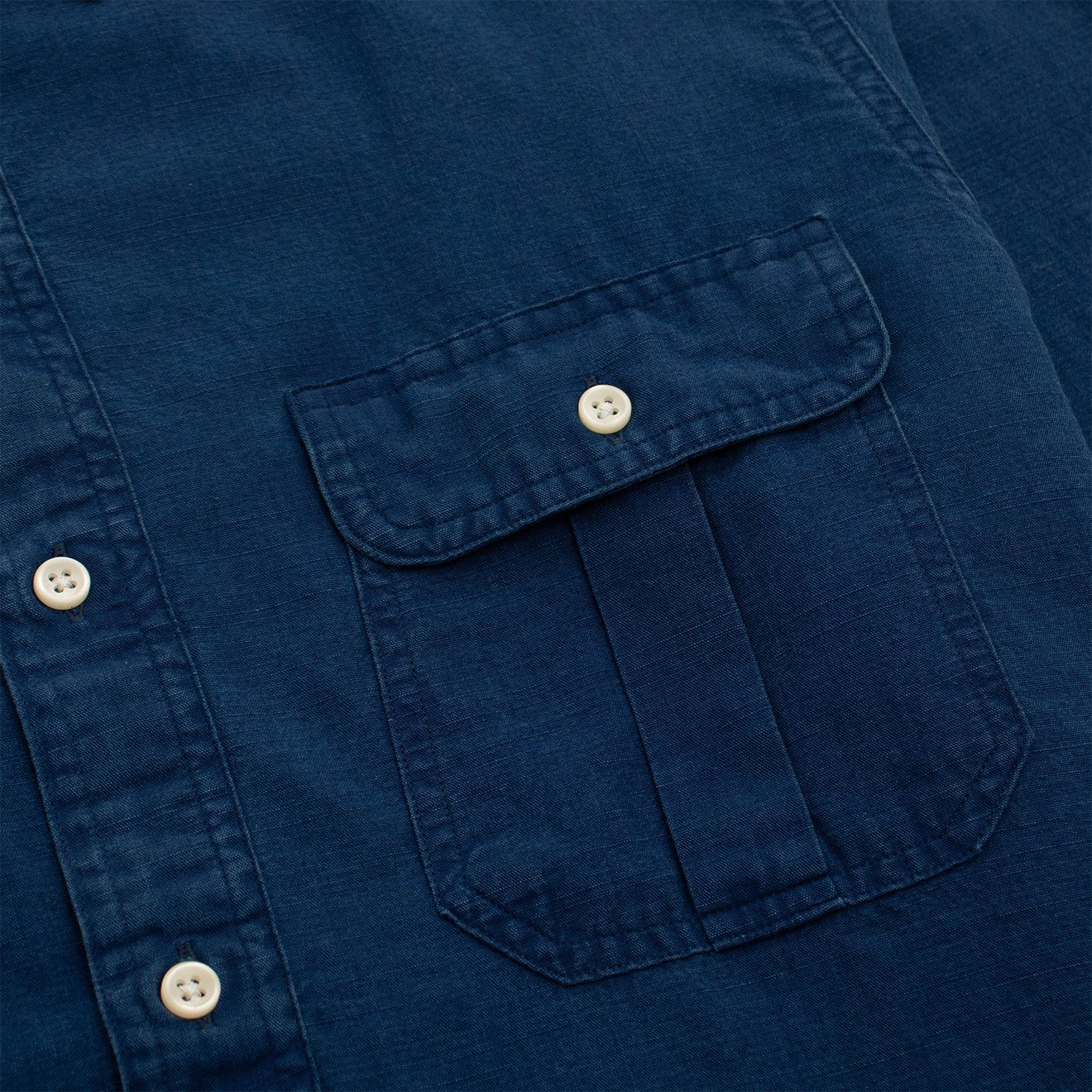 Polo Ralph Lauren Classic Fit Indigo Popover Workshirt Indigo - The Sporting Lodge