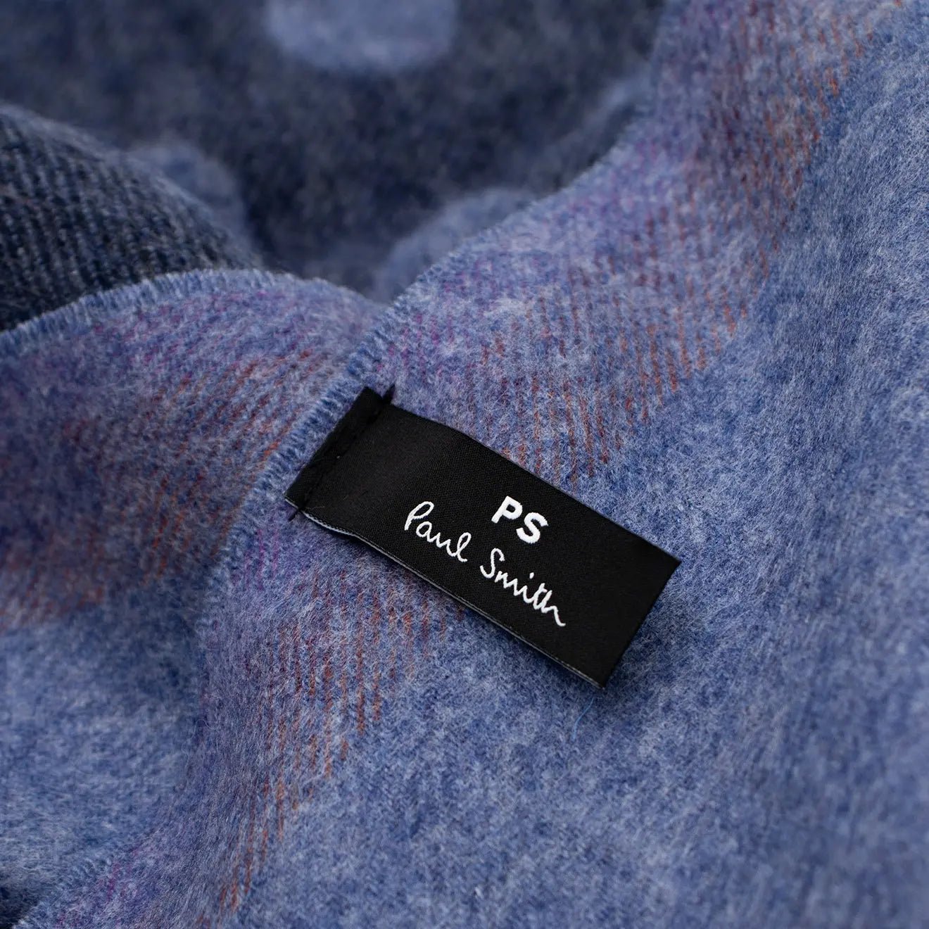Paul Smith Scarf PS Edge Stripe Polka Navy - The Sporting Lodge