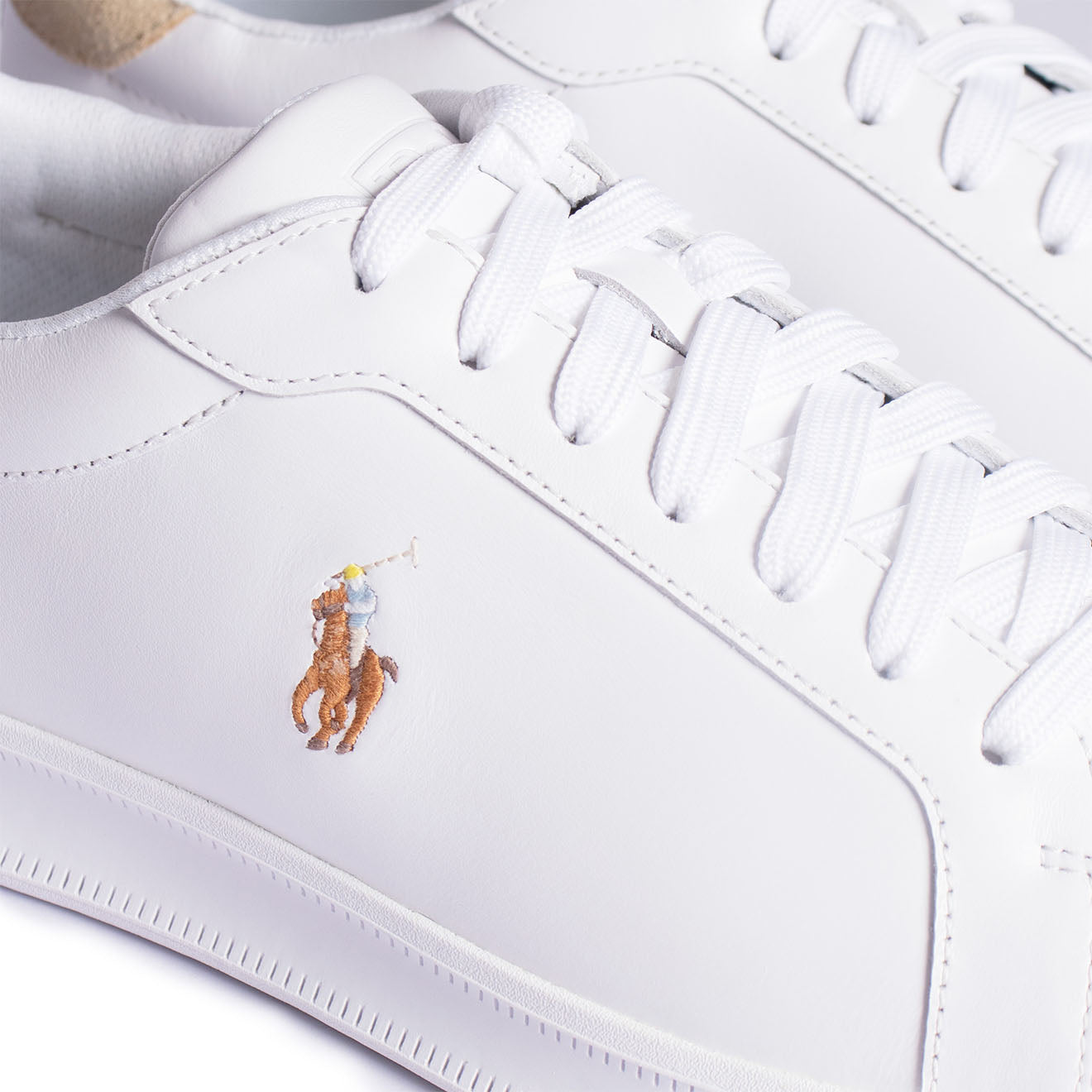 Polo Ralph Lauren Heritage Court Trainer White / Bone - The Sporting Lodge