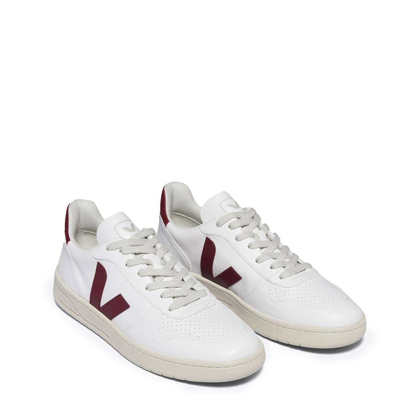 Veja Womens V-10 White Marsala - The Sporting Lodge