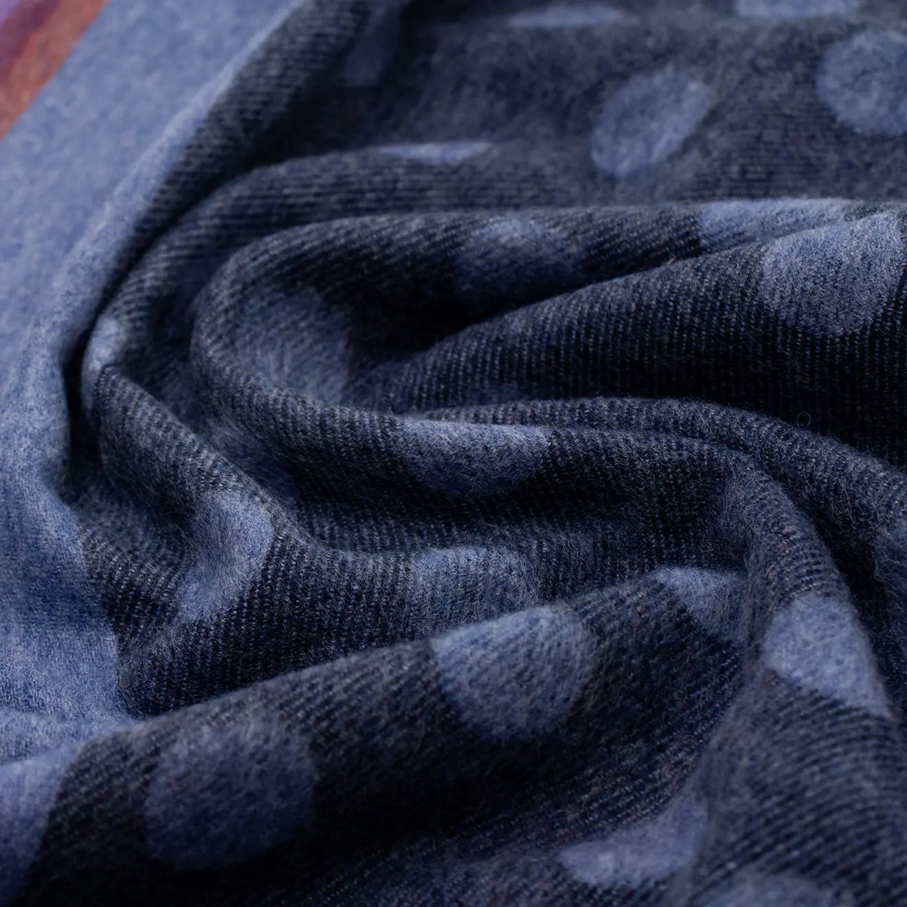 Paul Smith Scarf PS Edge Stripe Polka Navy