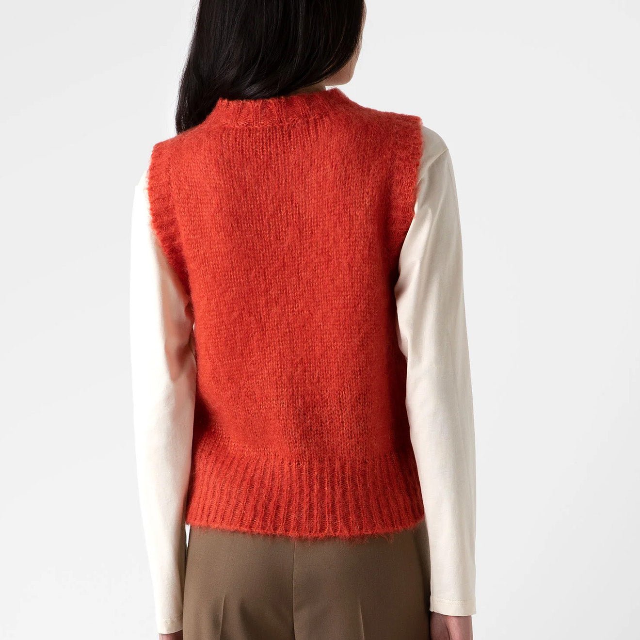 Sunspel Womens Mohair Silk Vest Magma - The Sporting Lodge