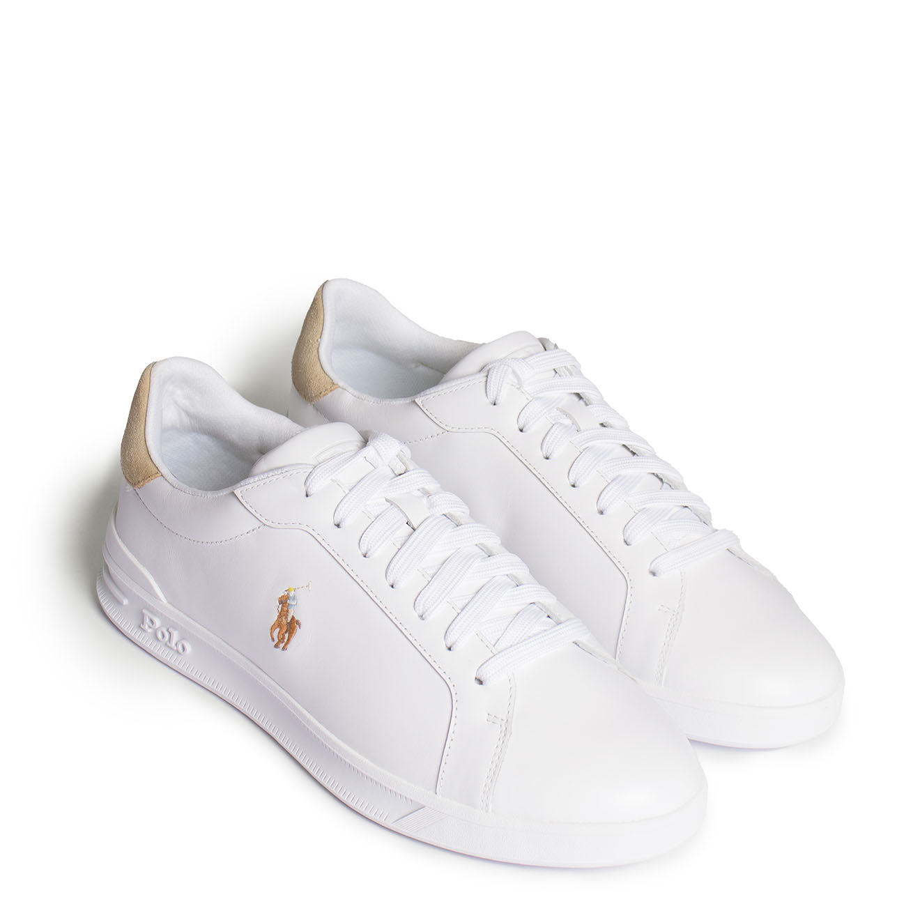 Polo Ralph Lauren Heritage Court Trainer White / Bone - The Sporting Lodge