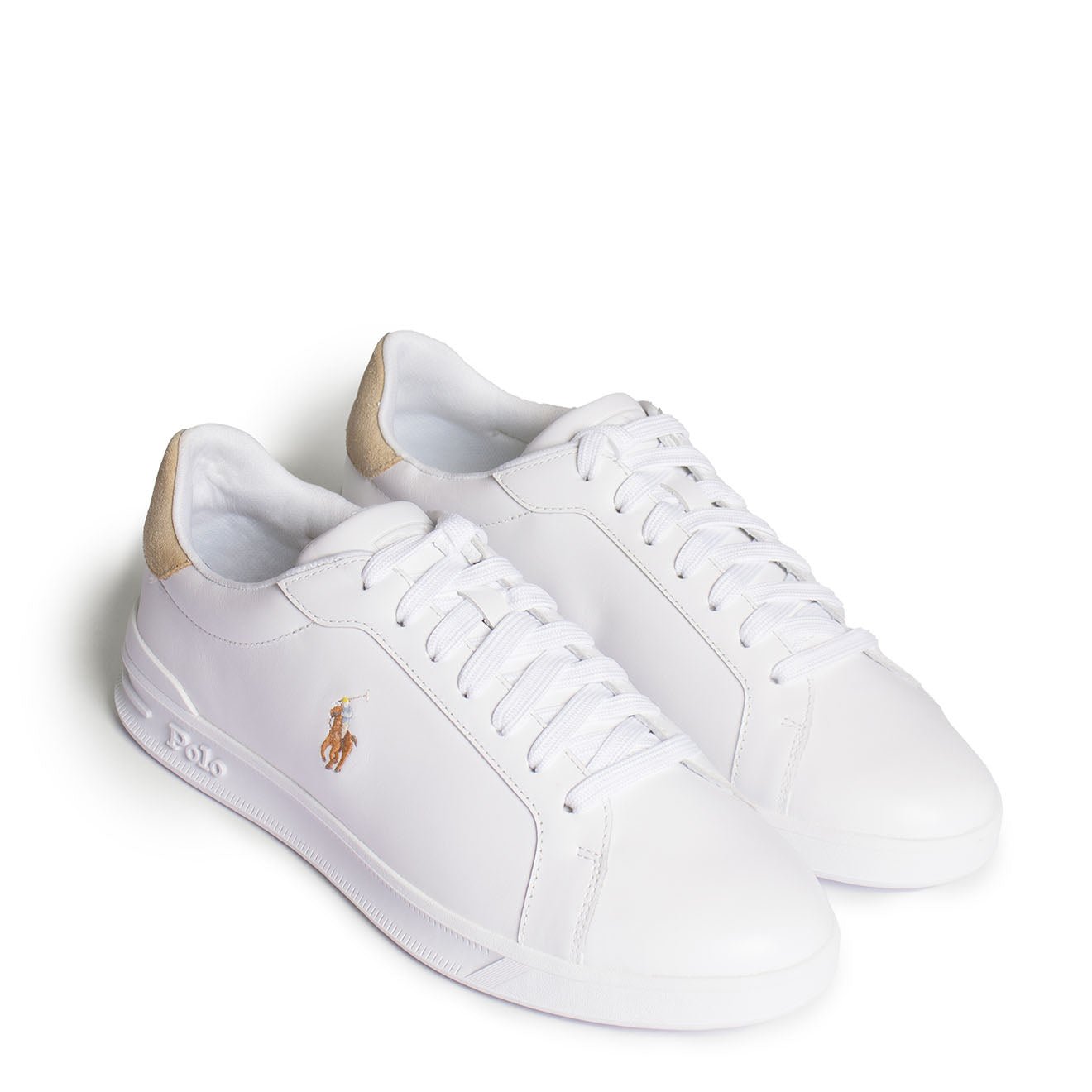 Polo Ralph Lauren Heritage Court Trainer White / Bone - The Sporting Lodge