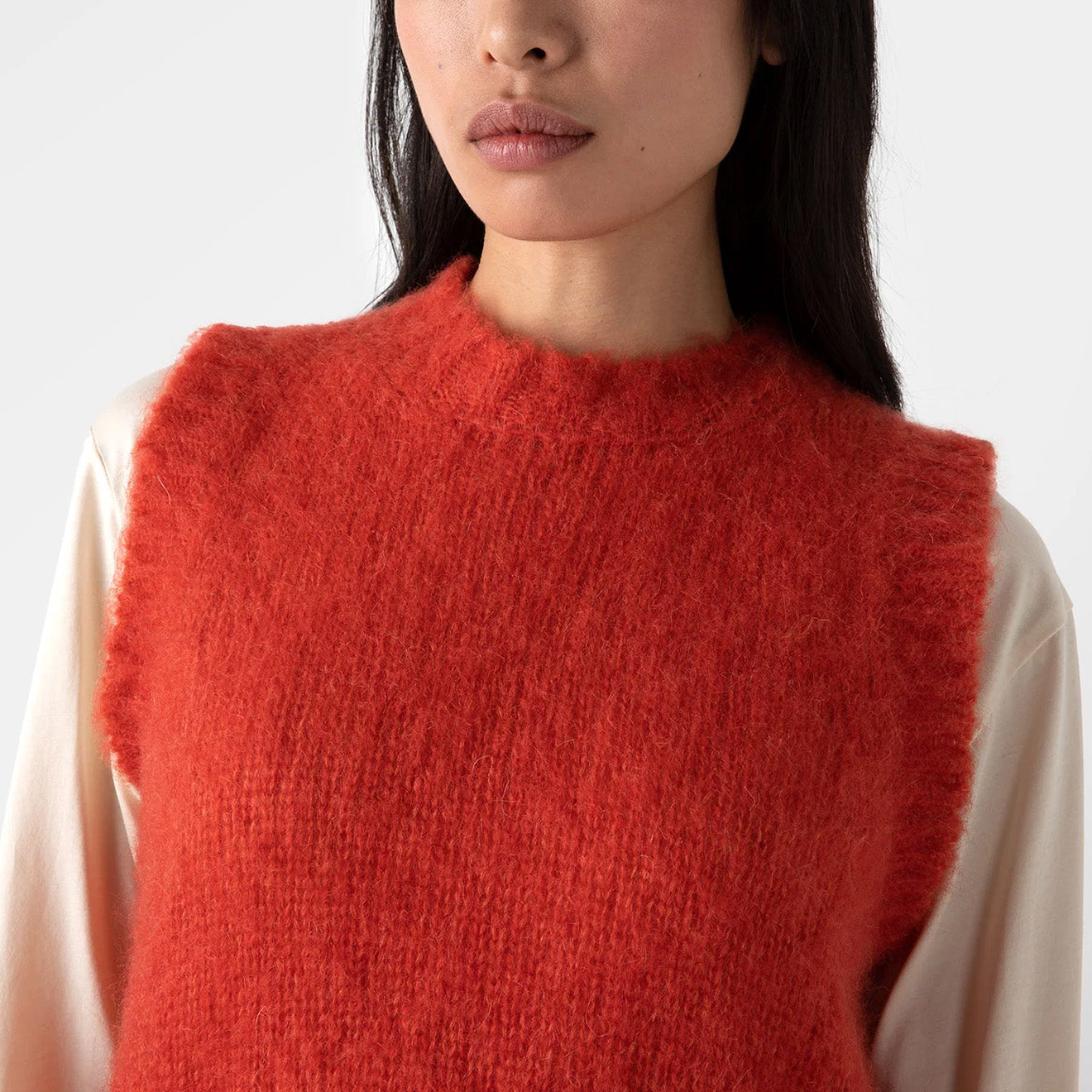 Sunspel Womens Mohair Silk Vest Magma - The Sporting Lodge