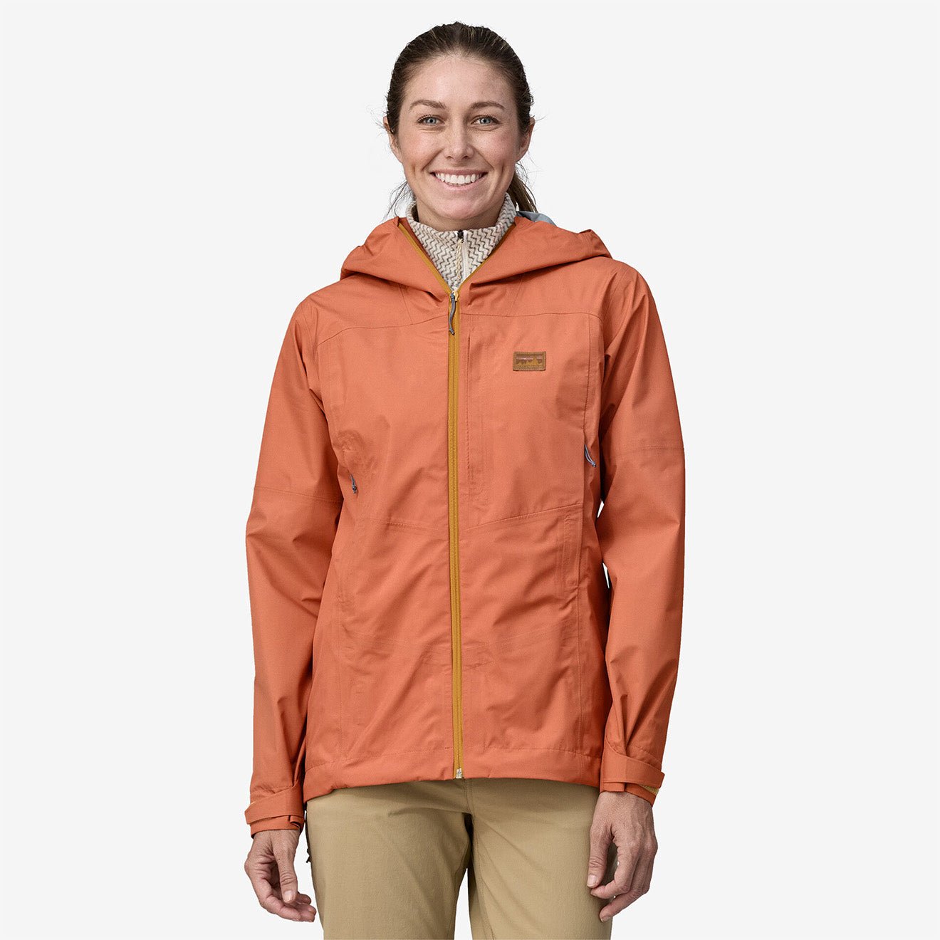 Patagonia Womens Boulder Fork Rain Jacket Sienna Clay - The Sporting Lodge