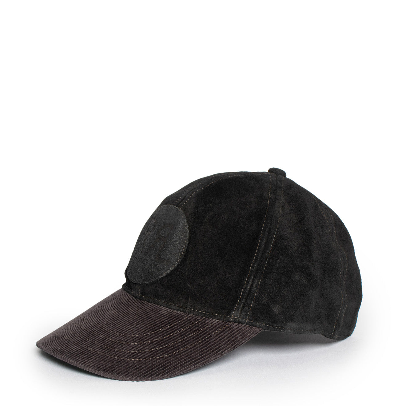 RRL by Ralph Lauren RRL Ranch Logo Suede Ball Cap Black - The Sporting Lodge
