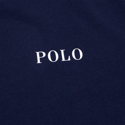 Polo Ralph Lauren Logo Cotton Jersey Sleep Shirt Cruise Navy Polo Tee - The Sporting Lodge
