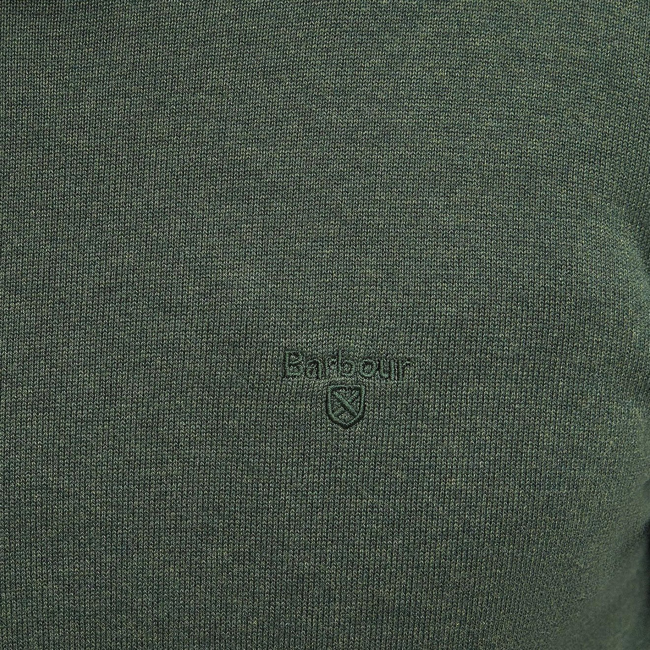Barbour Pima Cotton Crew Neck Knit Rifle Green - The Sporting Lodge
