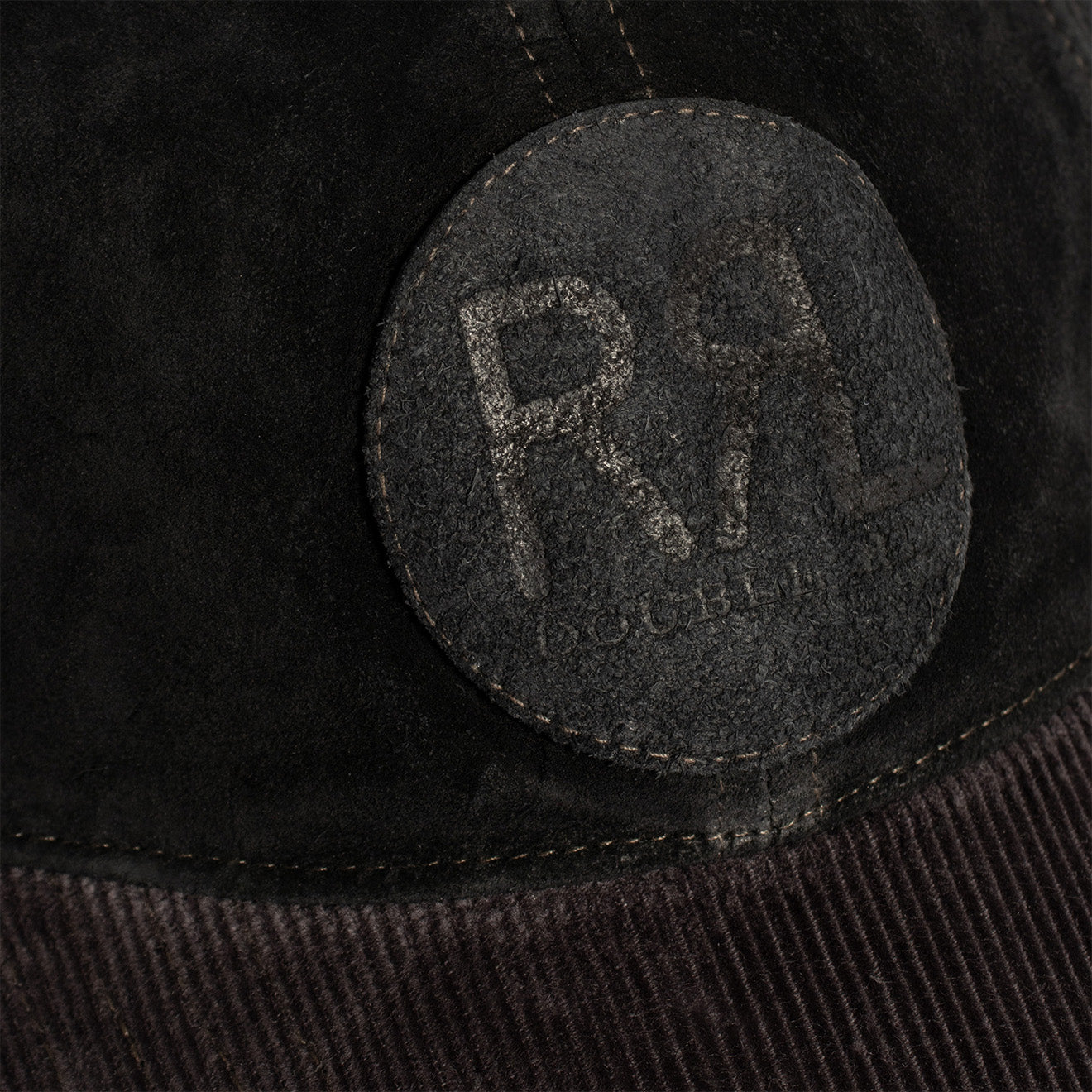 RRL by Ralph Lauren RRL Ranch Logo Suede Ball Cap Black - The Sporting Lodge