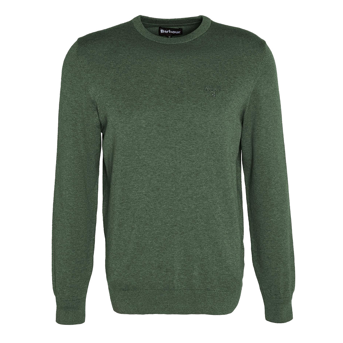 Barbour Pima Cotton Crew Neck Knit Rifle Green - The Sporting Lodge