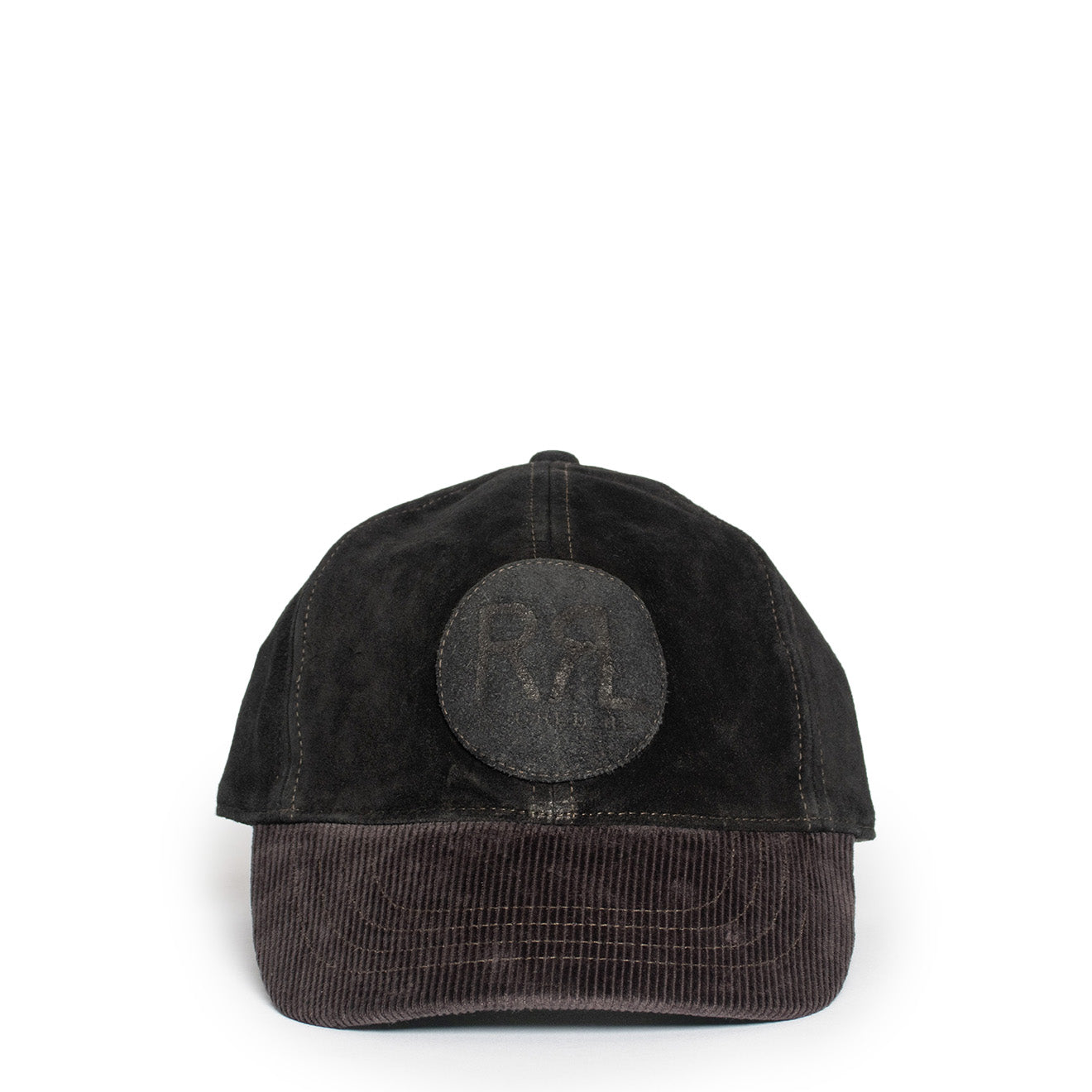 RRL by Ralph Lauren RRL Ranch Logo Suede Ball Cap Black - The Sporting Lodge