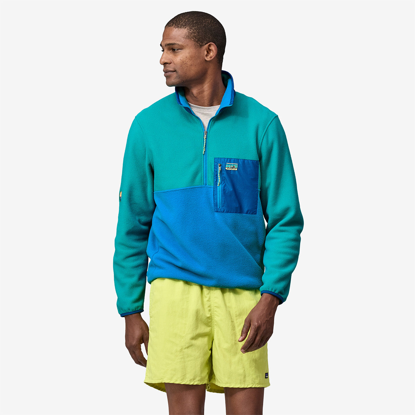Patagonia Microdini 1/2 Zip Pullover Fleece Vessel Blue - The Sporting Lodge