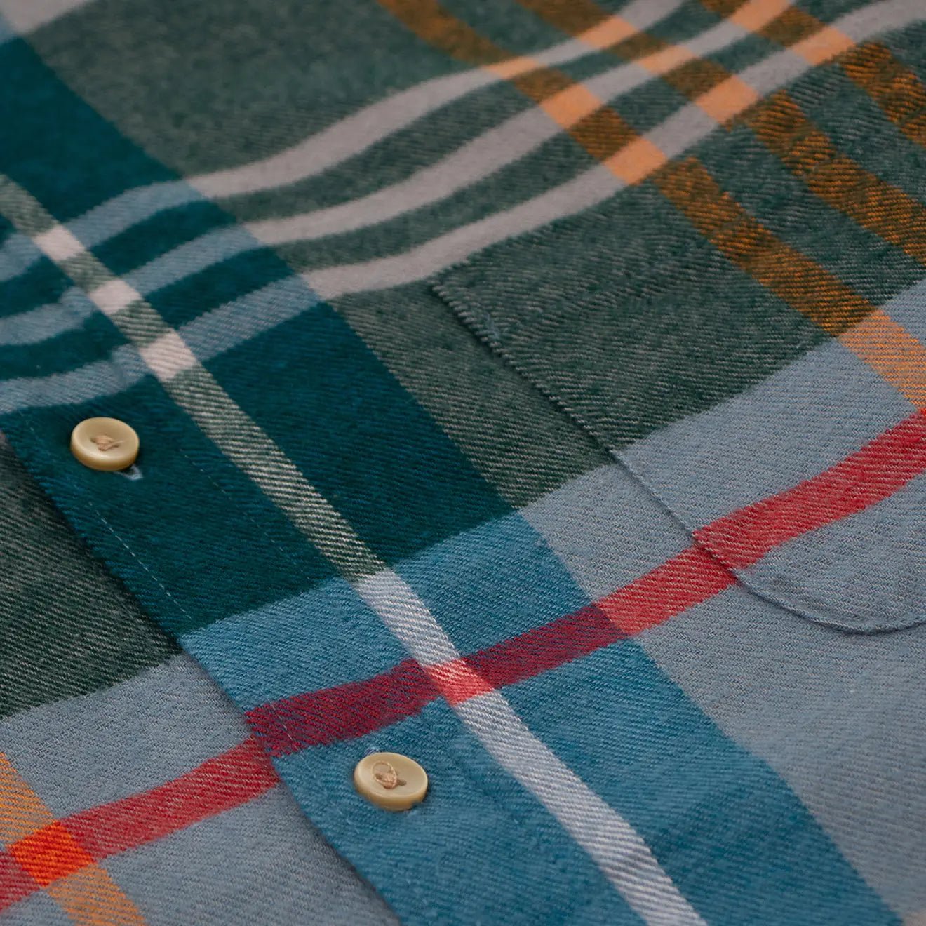Portuguese Flannel Button Down Realm Shirt Light Blue Check - The Sporting Lodge