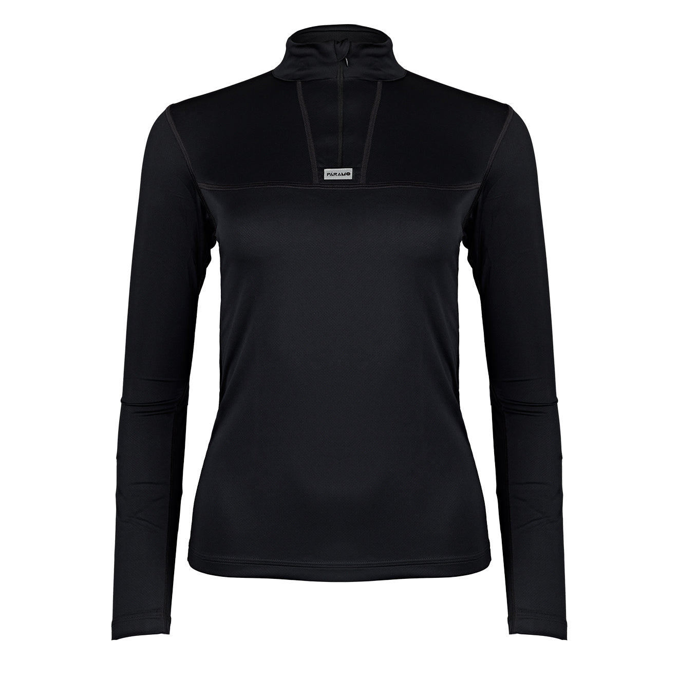 Paramo Womens Cambia Zip Neck Top Black