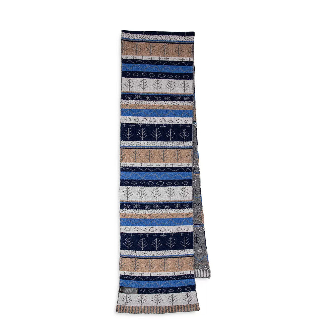 Paul Smith Doodle Fairisle Scarf Slate - The Sporting Lodge