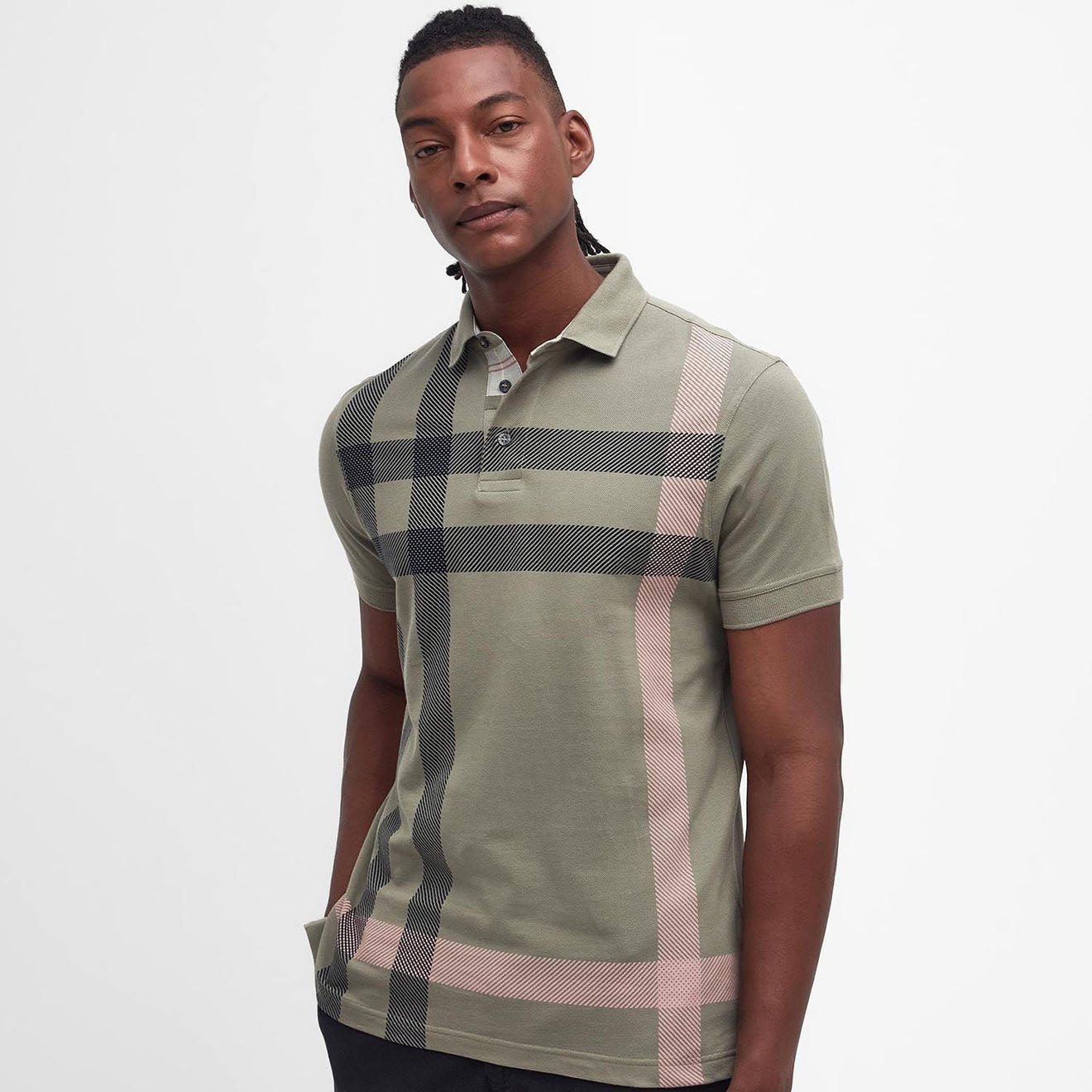 Barbour Blaine Polo Shirt Dusty Green - The Sporting Lodge