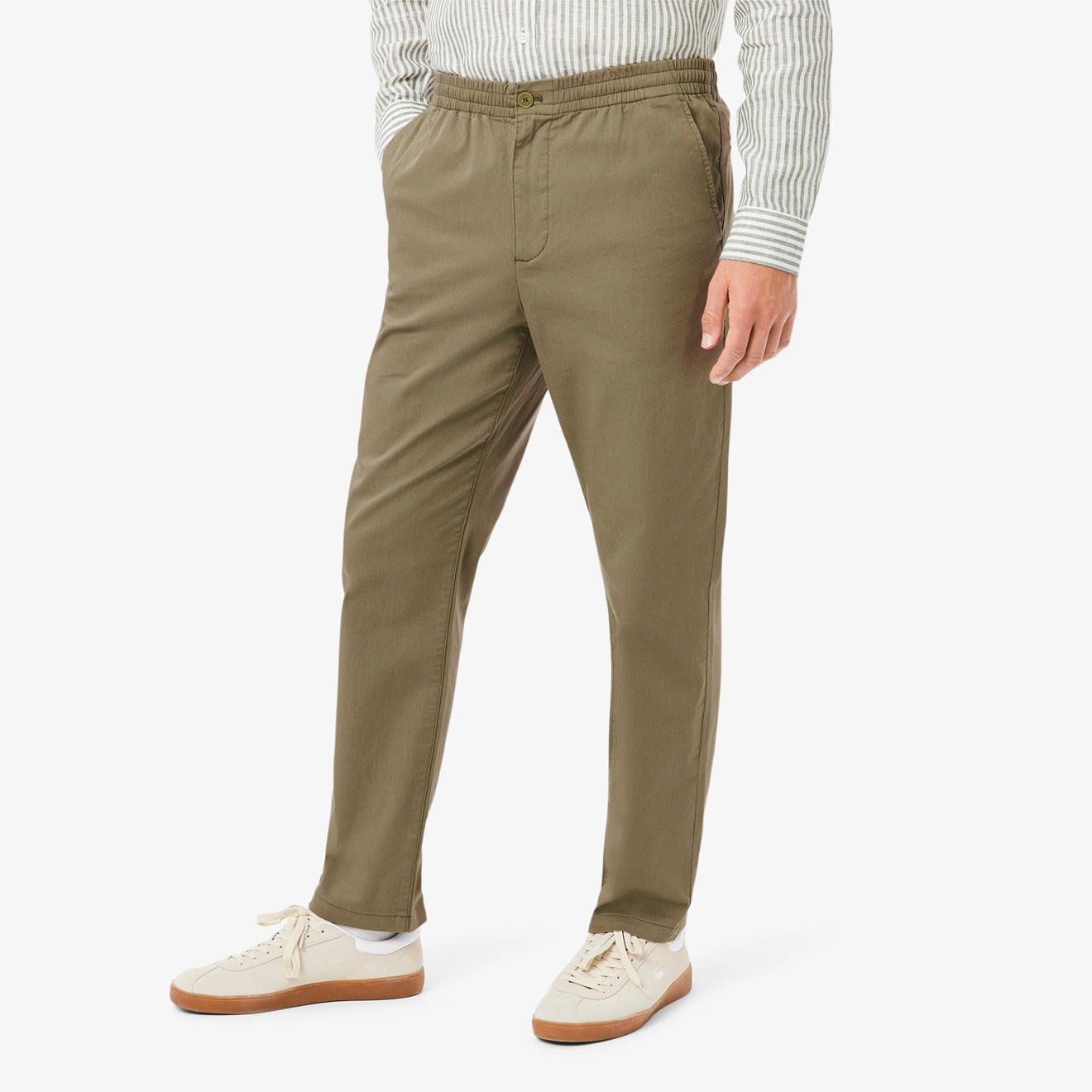 Lacoste Drawstring Trousers Khaki Green - The Sporting Lodge