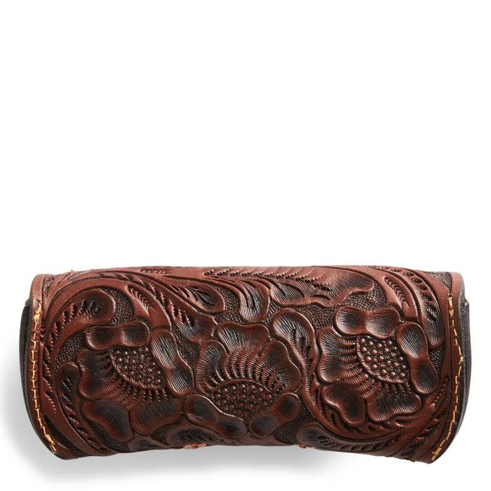 RRL by Ralph Lauren Embossed Leather Sunglasses Case Brown - The Sporting Lodge