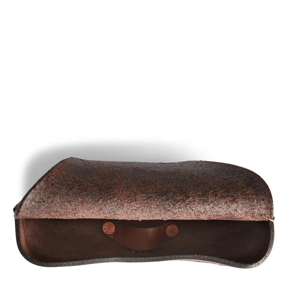 RRL by Ralph Lauren Embossed Leather Sunglasses Case Brown - The Sporting Lodge