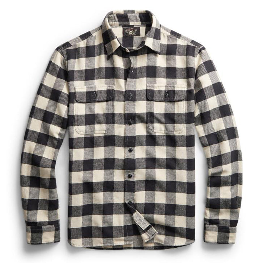 RRL by Ralph Lauren Matlock Work Shirt Black - The Sporting Lodge