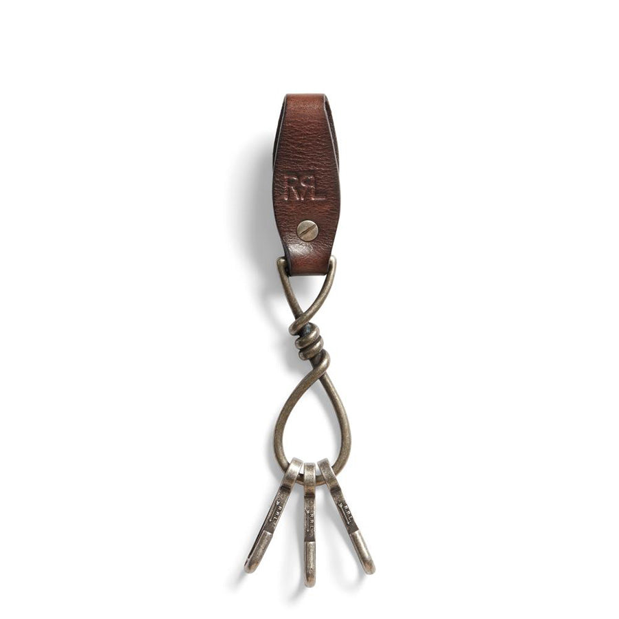 RRL by Ralph Lauren Concha Chain Keyfob Dark Brown - The Sporting Lodge