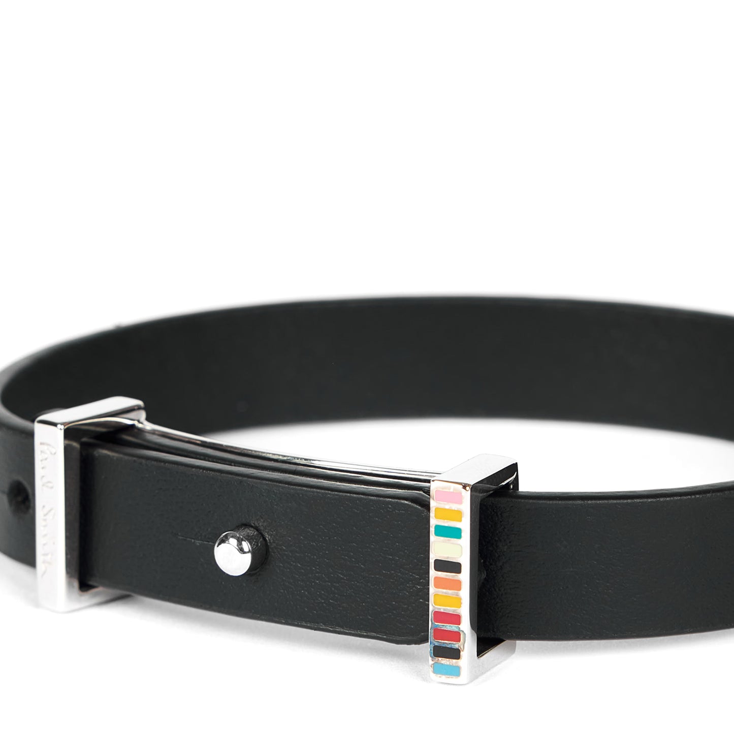 Paul Smith Buckle Leather Bracelet Black - The Sporting Lodge