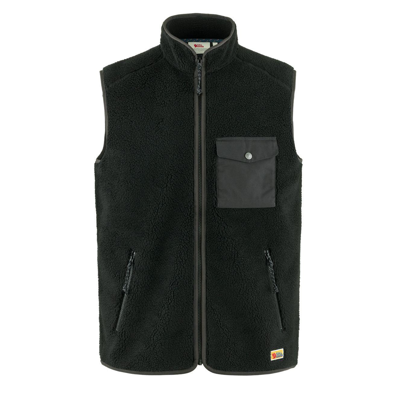 Fjallraven Vardag Pile Fleece Vest Black / Dark Grey - The Sporting Lodge