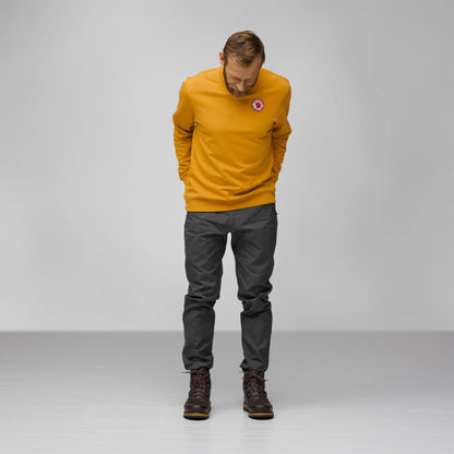 Fjallraven 1960 Logo Badge Sweater Mustard Yellow
