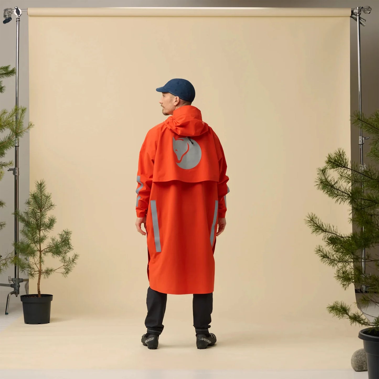 Fjallraven Hoja Rain Fox Poncho Flame Orange - The Sporting Lodge