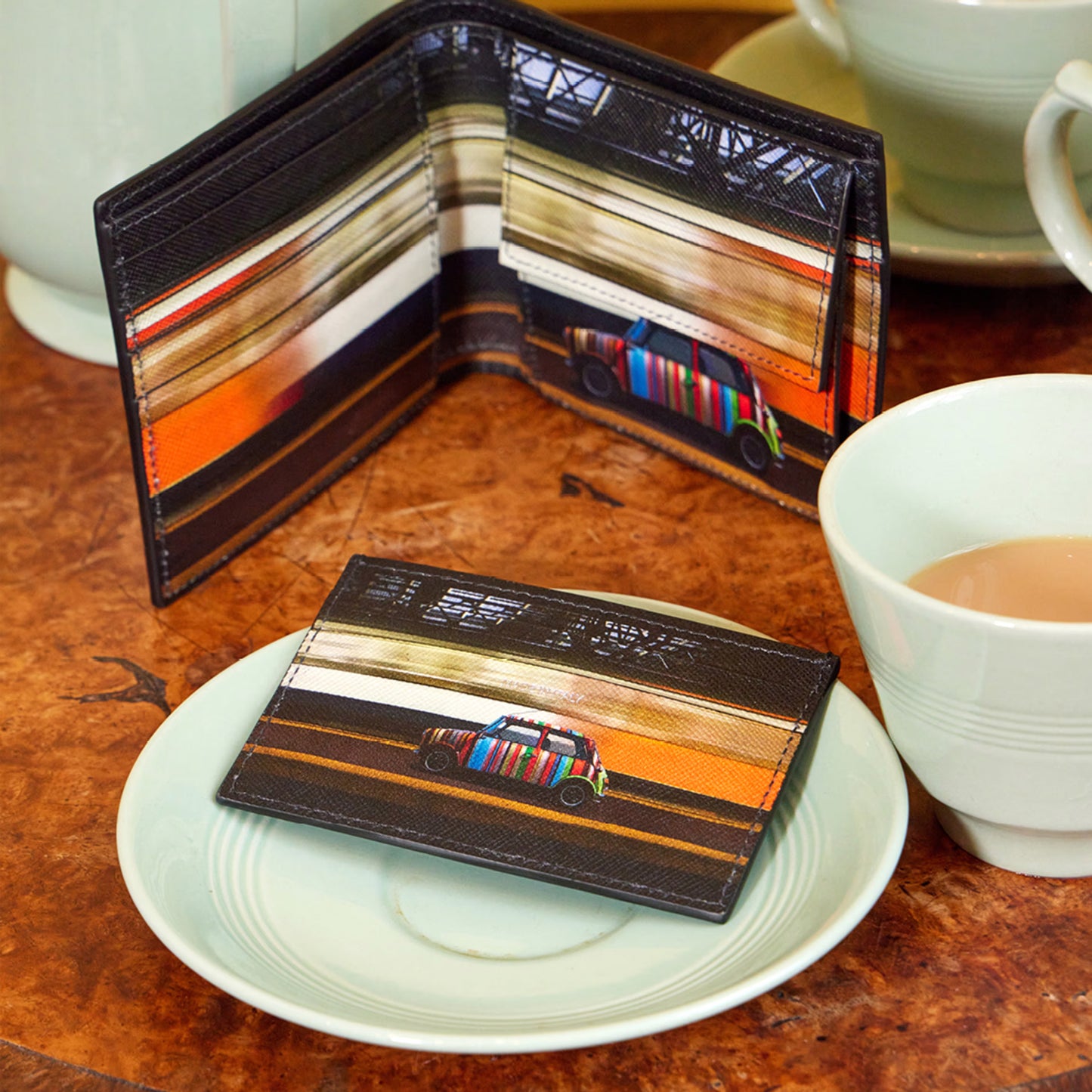 Paul Smith Commuter Mini Print Card Holder Black - The Sporting Lodge