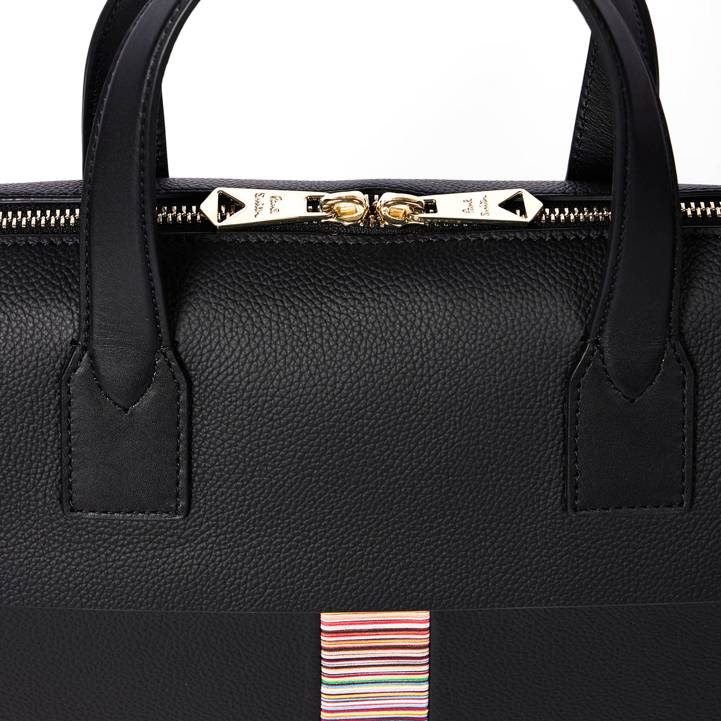 Paul Smith Signature Stripe Folio Bag Black - The Sporting Lodge