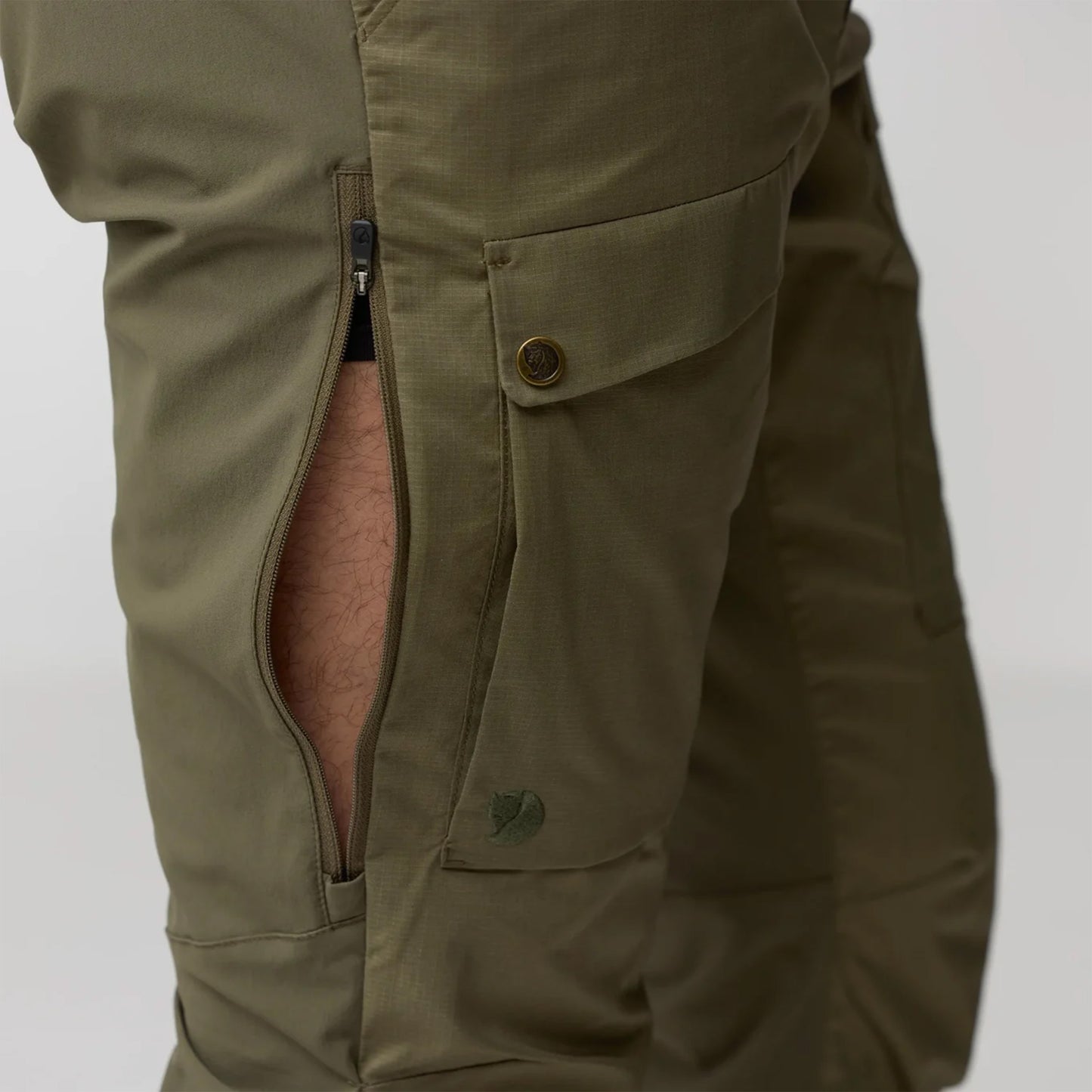 Fjallraven Abisko Hybrid Trail Trousers Regular Laurel Green