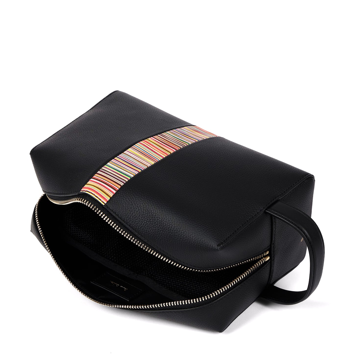 Paul Smith Leather Signature Stripe Wash Bag Black - The Sporting Lodge