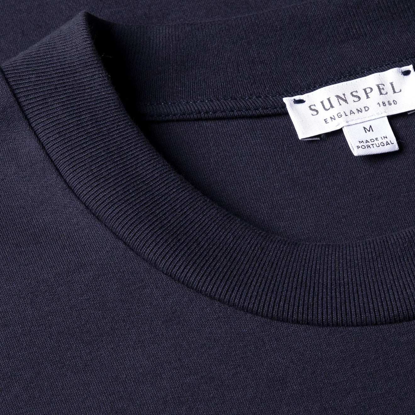 Sunspel Relaxed Fit Heavyweight Supima Cotton T‑Shirt Navy - The Sporting Lodge