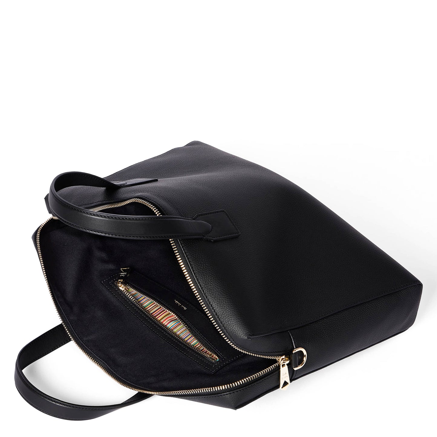 Paul Smith Signature Stripe Folio Bag Black - The Sporting Lodge