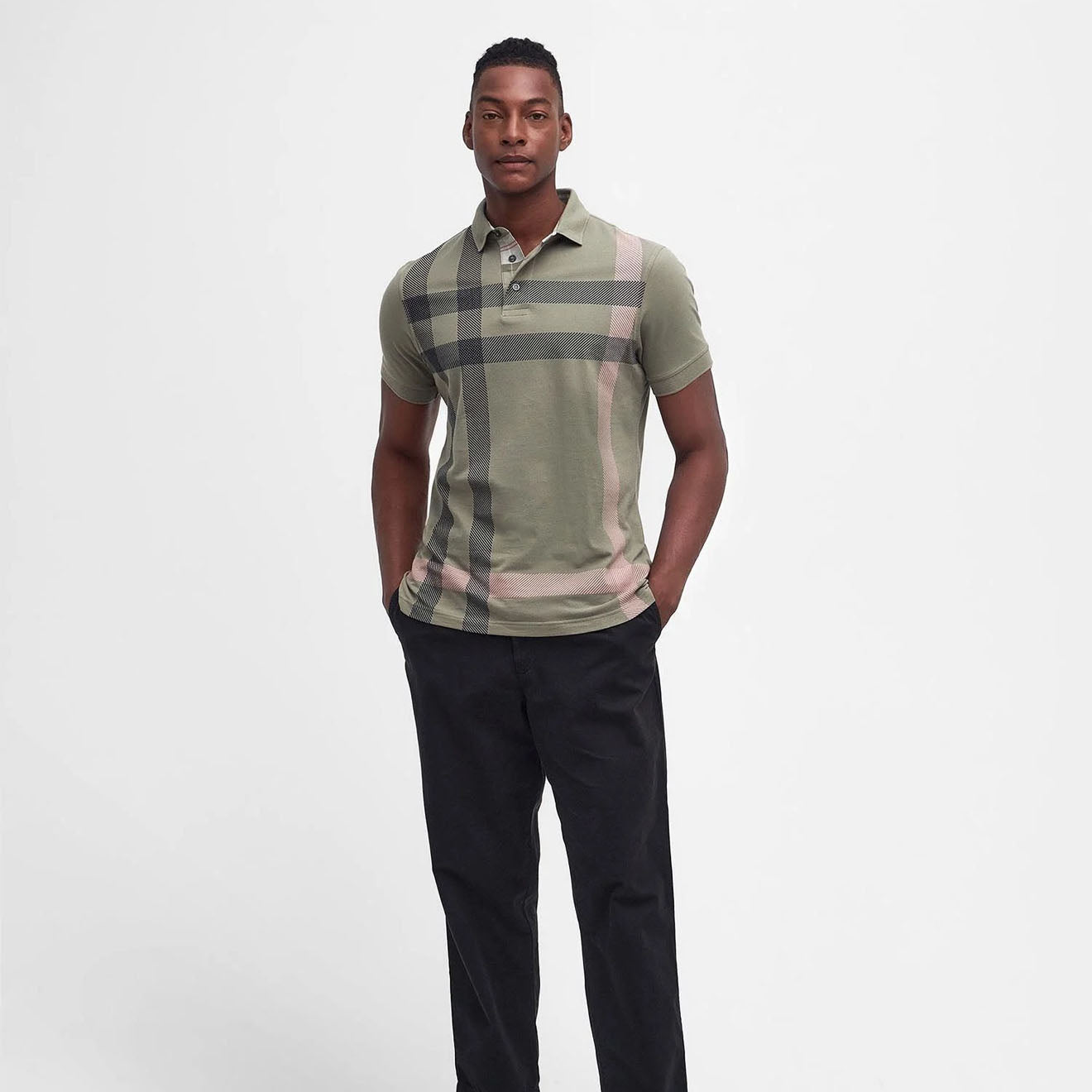 Barbour Blaine Polo Shirt Dusty Green - The Sporting Lodge