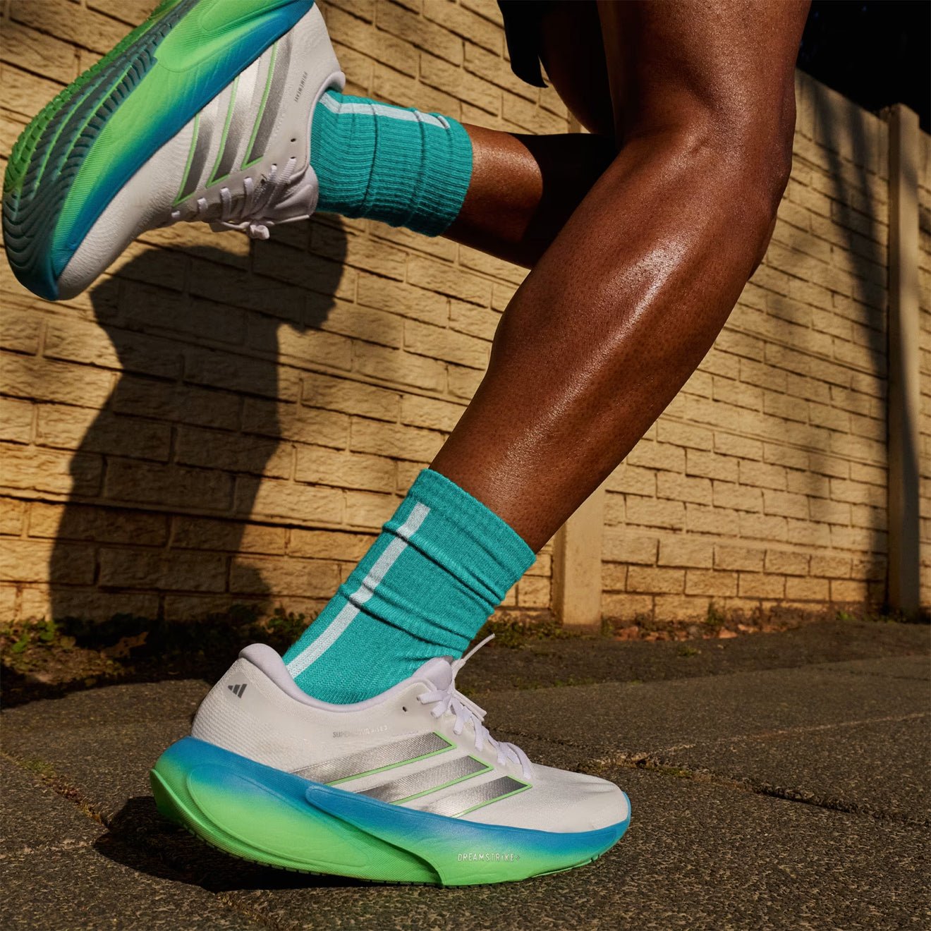 Adidas Supernova Rise 3 Cloud White / Silver Metallic / Semi Blue Burst - The Sporting Lodge