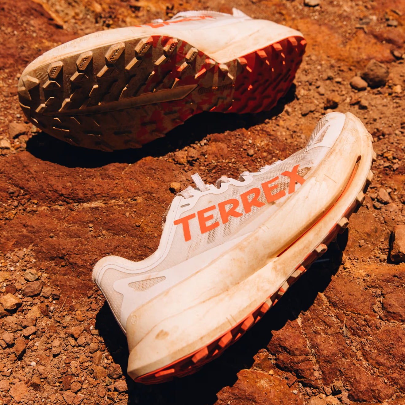 Adidas Terrex Agravic Speed Ultra Trail Running Shoes Ultra Cloud White / Impact Orange / Dash Grey
