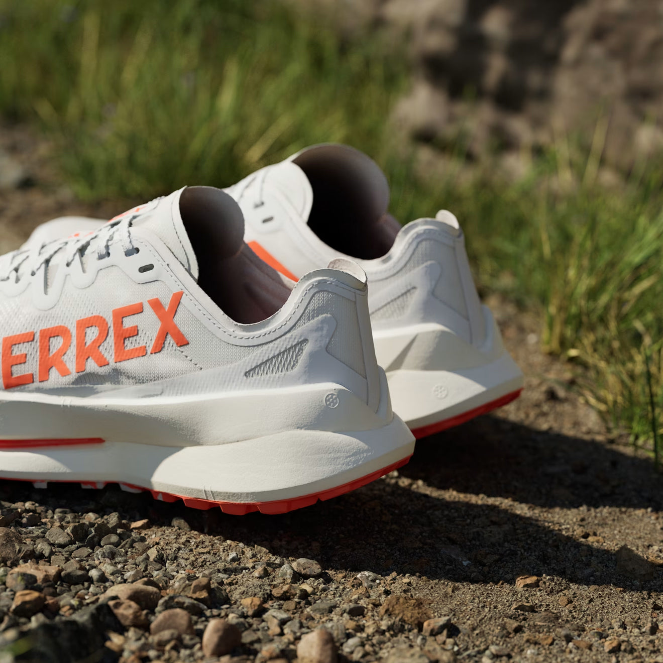 Adidas Terrex Agravic Speed Ultra Trail Running Shoes Ultra Cloud White / Impact Orange / Dash Grey