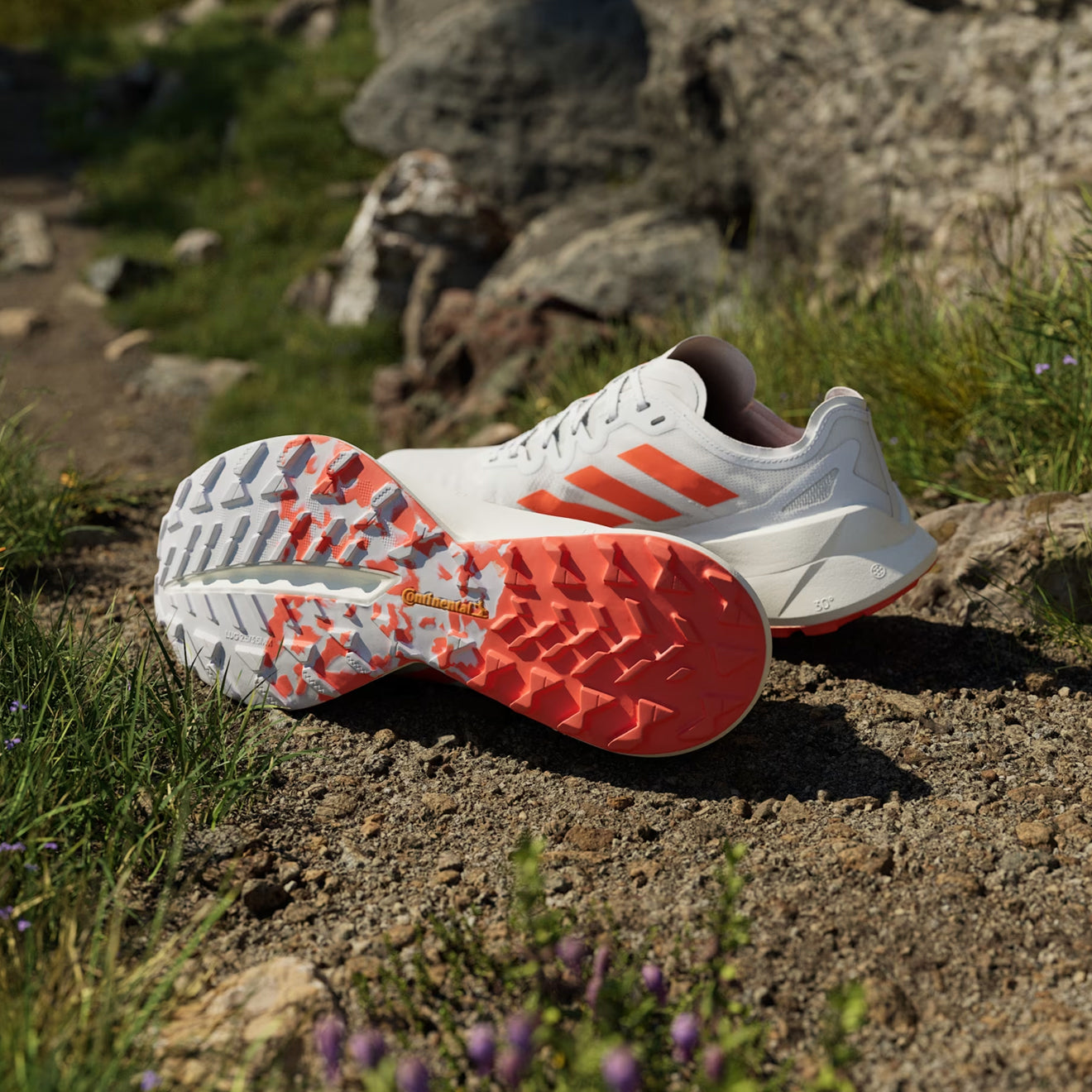Adidas Terrex Agravic Speed Ultra Trail Running Shoes Ultra Cloud White / Impact Orange / Dash Grey