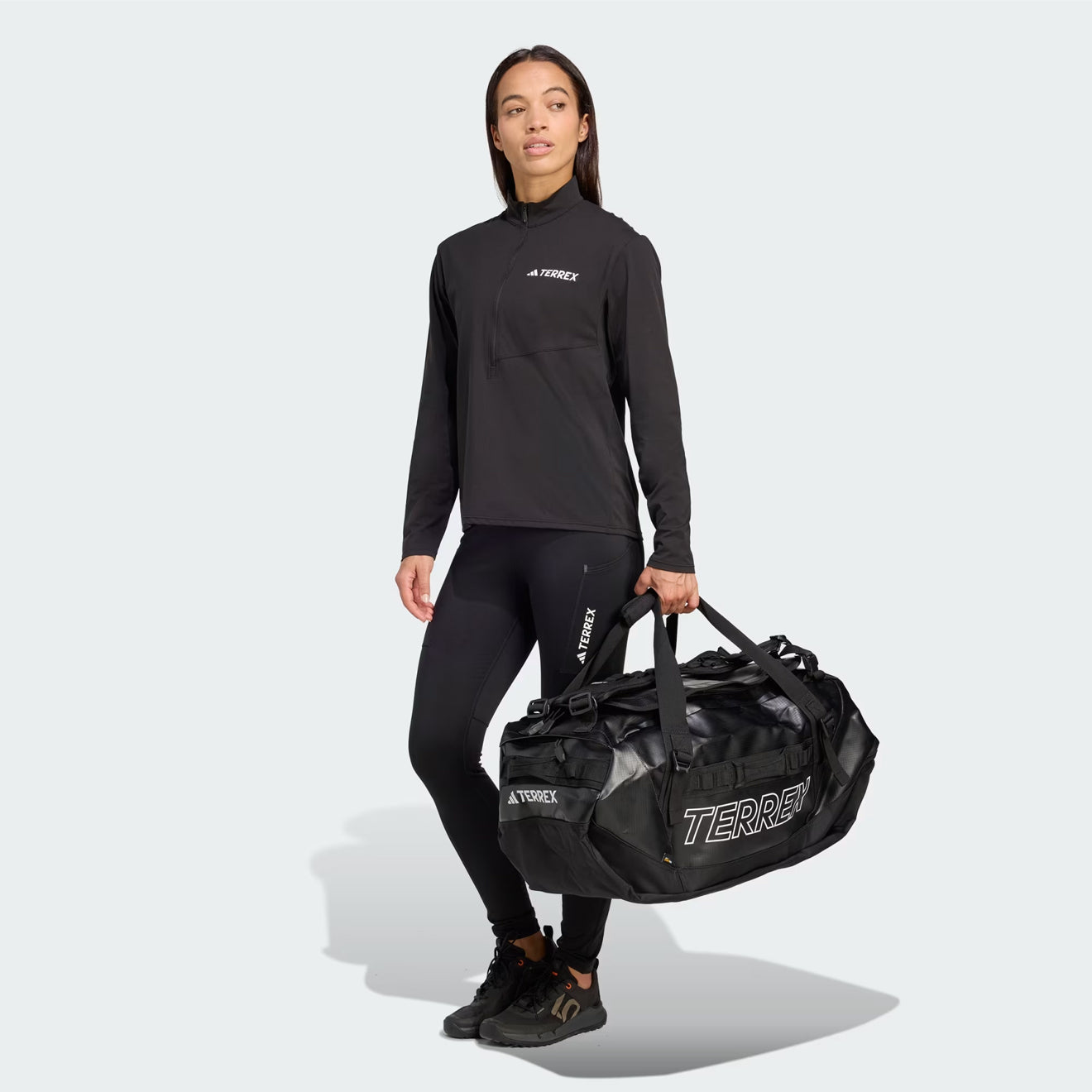 Adidas Terrex RAIN.RDY Expedition Duffel Bag Medium 70L Black / White